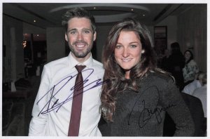 Lizzie Philip Deignan GB Irish Olympic Cyclists Wedding 12x8 Hand Signed Photo