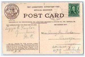 1907 Pride Of The Navies Jamestown Exposition Gumberry NC DPO Antique Postcard