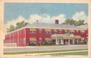 Jacksonville North Carolina Hotel Walmor Vintage Postcard JI658154