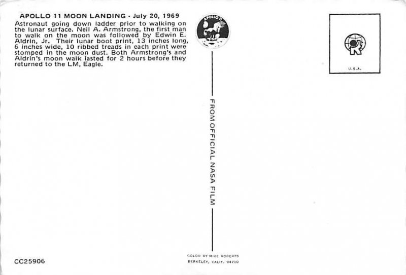 Descending the LM ladder Neal a Armstrong Space Unused 