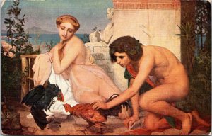 Paintings Nudity A Cock's Fight By Gerome