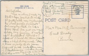 ABILENE TX USO CLUB VINTAGE POSTCARD