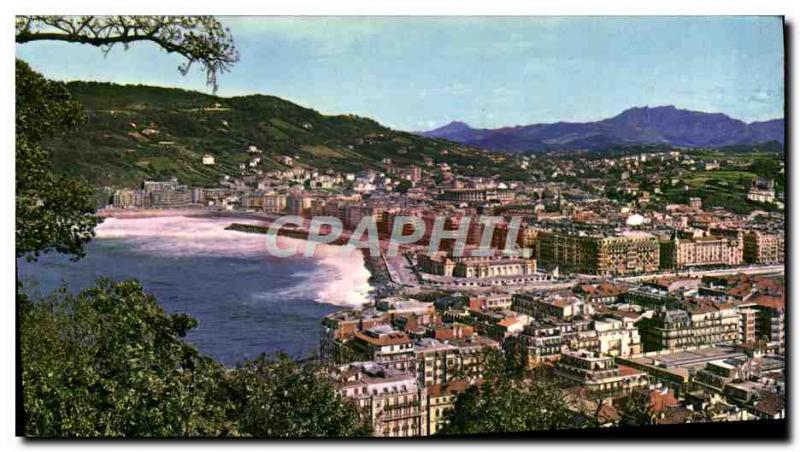 Postcard Modern San Sebastian Vista Parcial