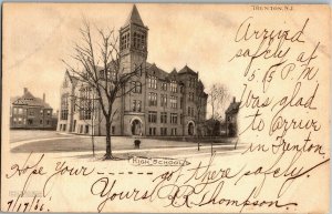 High School Trenton NJ c1906 Undivided Back Vintage Postcard X02