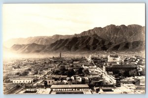 Nuevo Leon Mexico Postcard Hills View of Monterrey c1930's RPPC Photo