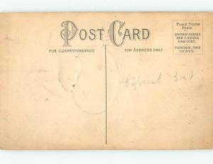 Unused Divided-Back Easter CHICKENS ON GIANT BLUE EGG o6707