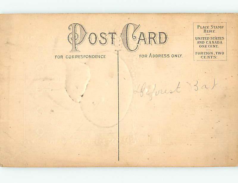 Unused Divided-Back Easter CHICKENS ON GIANT BLUE EGG o6707