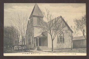 TECUMSEH NEBRASKA FIRST BAPTIST CHURCH VINTAGE POSTCARD