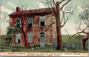 Postcard Governor's Mansion in Corydon, Indiana~1501