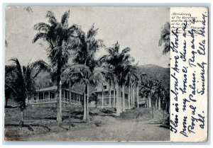 1907 Residence Of Governor And Chief Engineer Canal Zone Overprint Postcard