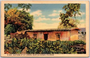1943 Old Home Of Kit Carson Near Las Animas Colorado CO Posted Postcard