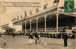 CPA REIMS-Vue du Grand Buffet-Restaurant plaine de BÉTHENY (347017)