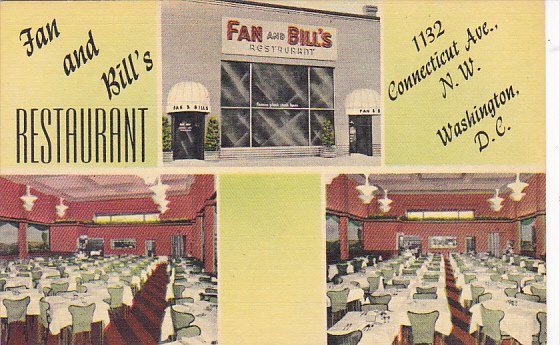 Interior Fan and Bill's Restaurant Washington DC