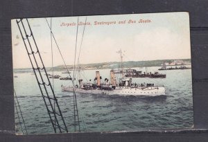 GREAT BRITAIN, TORPEDO BOATS, DESTROYERS & GUN BOATS, c1910 ppc., unused.