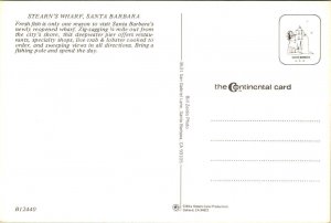 Santa Barbara California Stearn's Wharf Postcard