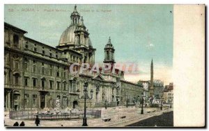 Old Postcard Roma Piazza Navona Chiesa di S. Agnese