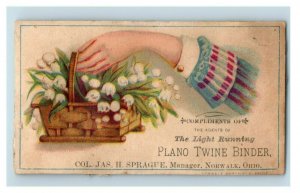 1880's Col. Jas. H. Sprague Plano Twine Binder, OH Set Of 2 Trade Cards P96