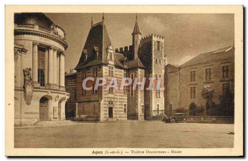 Old Postcard Agen Ducourneau Theater Museum