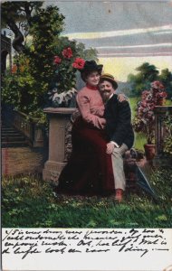 Romantic Couple In Love Vintage Postcard C140