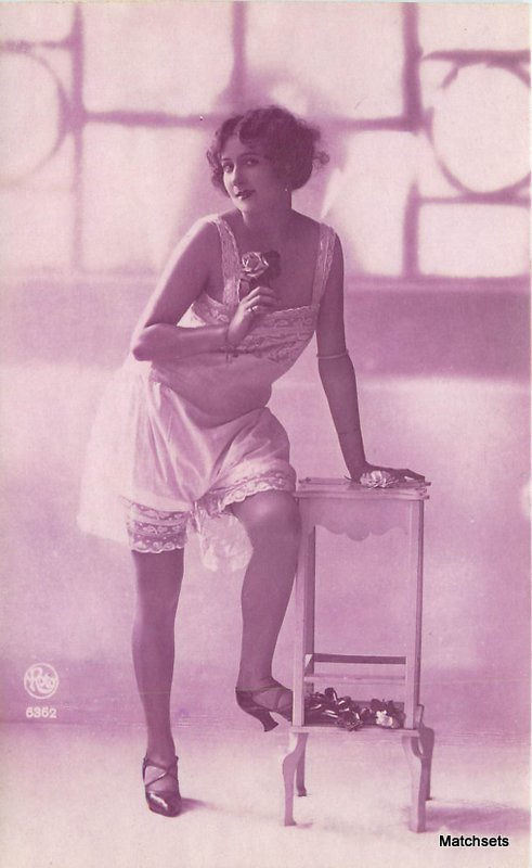 Risque Lingerie Woman French Circa 1920 Roto 6362 Other Unsorted Postcard Hippostcard