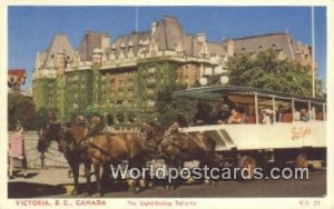 Sight Seeing Tally-ho Victoria British Columbia Canada Postcard