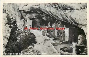 CO, Mesa Verde National Park, Colorado, RPPC, Spruce Tree Ruin, Photo No 104