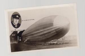 Original Mint RPPC Graf Zeppelin in Hangar Dr. Hugo Eckener LZ 127 Postcard