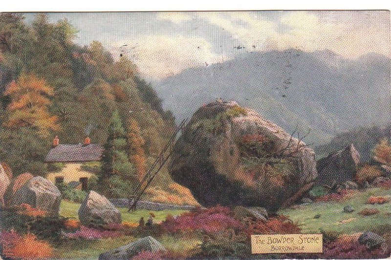 Postcard Tucks The Bowder Stone Borrowdale UK