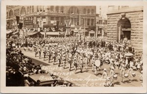 Vancouver BC Sailors & Marines British Service Squadron 1924 RPPC Postcard F64