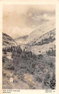 Sun River Canyon Montana panoramic birds eye view of area real photo pc Z41409