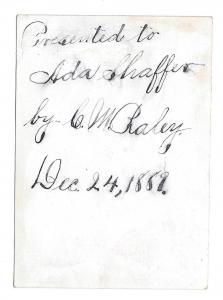 Antique Victorian Reward of Merit Card Girl Lamb 1889 Ada Shaffer Gibson Litho