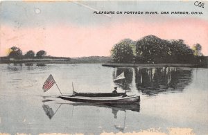 J61/ Oak Harbor Ohio Postcard c1910 Pleasure Boat Portage River  339