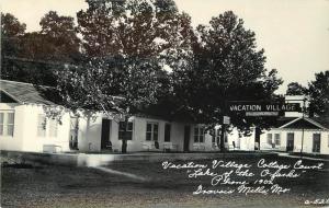 1940s Gravois Mills Missouri Morgan County Vacation Village RPPC real photo 871