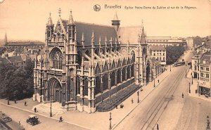 Eglise Notre Dame du Sablon et rue de la Regence Bruxelles United Kingdom, Gr...