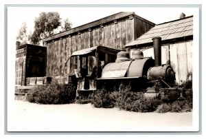 Vintage 1950's RPPC Postcard Old Borax Mine Engine Knott's Berry Farm Buena Park