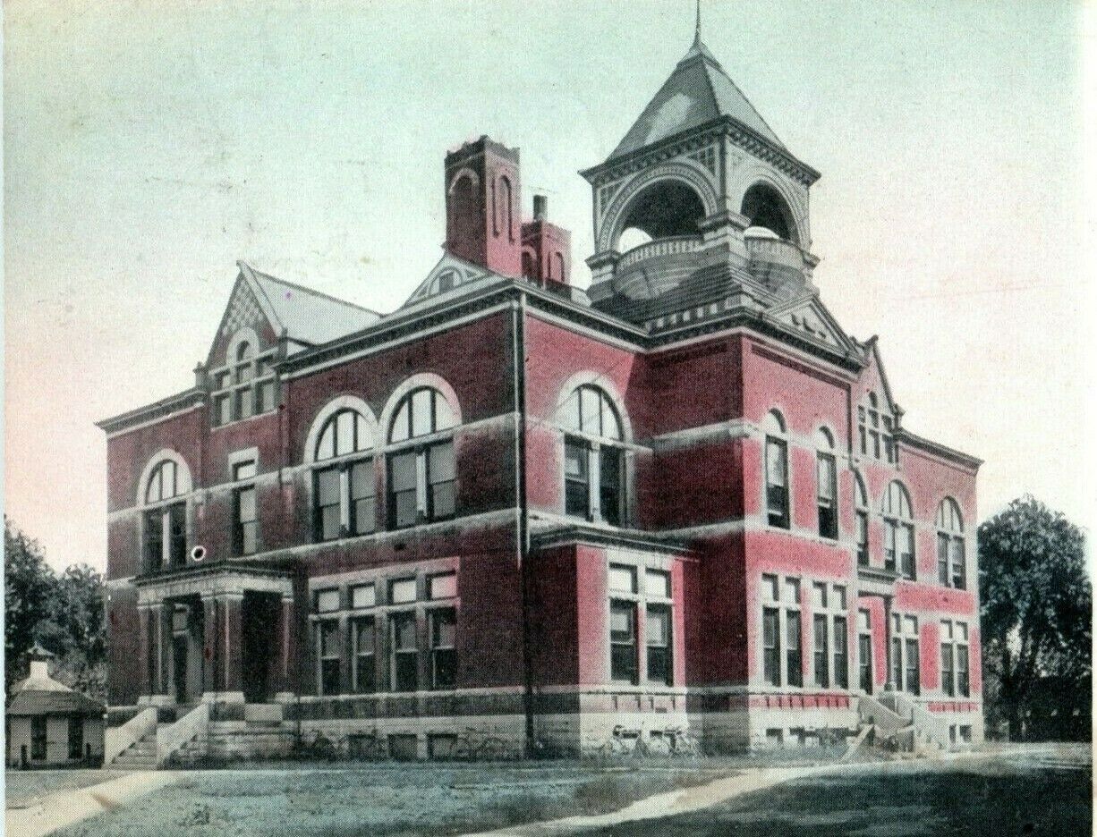 High School Fremont Nebraska 1907 Brainard Madison Vintage Antique