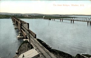Windsor Nova Scotia Avon Bridges c1900-20s Vintage Postcard