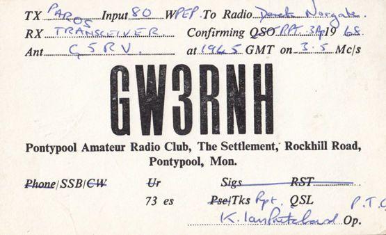 Wales Pontypool Amateur Radio Club QSL Vintage Welsh Postcard