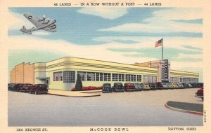 Dayton Ohio Mc Cook Bowl, Color Linen Vintage Postcard U10970