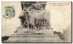 Paris Postcard Old Pastor monument Detail of low relief & # 39un