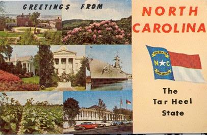 NC CH Greetings from North Carolina Tar Heel State