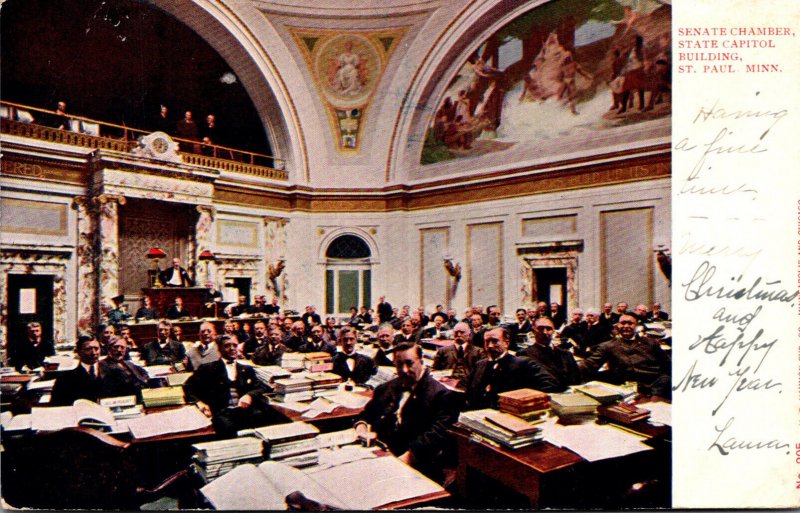 Minnesota St Paul State Capitol Building Senate Chamber 1905