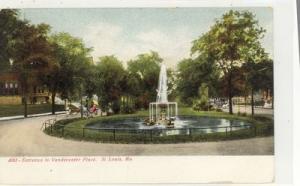 ST LOUIS MO c1906 UDB ENTRANCE VANDEVENTER PL Postcard