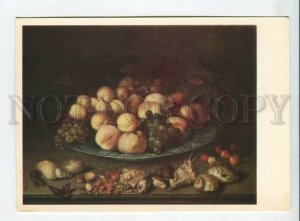 453013 USSR 1972 Dutch painting Balthasar van der Ast plate with fruits shells