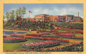 Italian Gardens and WM. Penn High School Harrisburg, Pennsylvania PA s 
