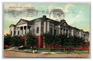 Vintage 1910 Postcard Masonic Scottish Rite Temple Fraternal Guthrie Oklahoma