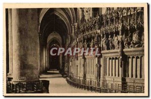 Chartres Old Postcard Interior of the cathedral ambulatory