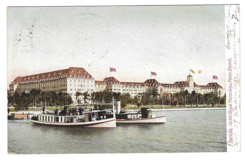 Palm Beach FL Royal Poinciana Hotel Vintage 1907 Postcard
