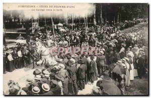 Compiegne Old Postcard Fetes de Jeanne d & # 39arc The procession in the forest