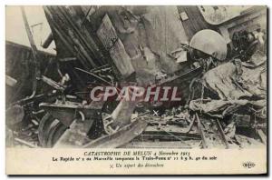 Old Postcard Train Disaster Melun November 4, 1913 Rapid n2 Marseille buffers...